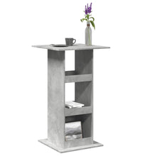 Bartisch mit Ablagen Betongrau 60x60x102 cm Holzwerkstoff