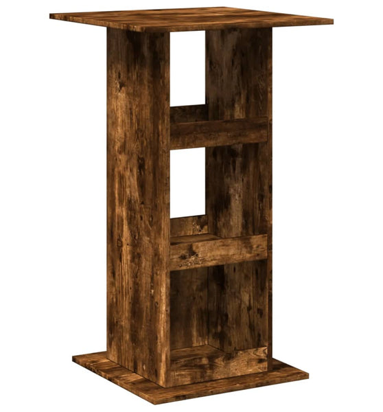 Bartisch mit Ablagen Räuchereiche 60x60x102 cm Holzwerkstoff
