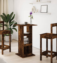 Bartisch mit Ablagen Räuchereiche 60x60x102 cm Holzwerkstoff