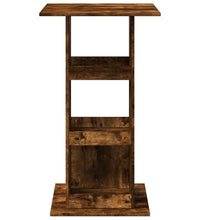 Bartisch mit Ablagen Räuchereiche 60x60x102 cm Holzwerkstoff