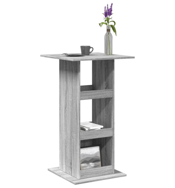 Bartisch mit Ablagen Grau Sonoma 60x60x102 cm Holzwerkstoff