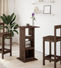 Bartisch mit Ablagen Braun Eiche 60x60x102 cm Holzwerkstoff