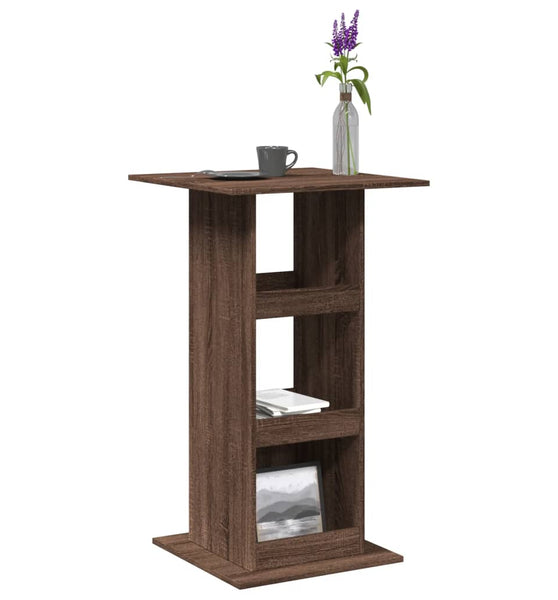 Bartisch mit Ablagen Braun Eiche 60x60x102 cm Holzwerkstoff