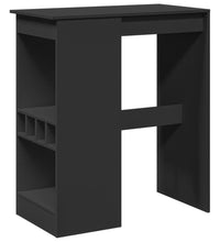 Bartisch mit Regal Schwarz 90x47,5x103,5 cm Holzwerkstoff