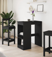 Bartisch mit Regal Schwarz 90x47,5x103,5 cm Holzwerkstoff