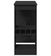 Bartisch mit Regal Schwarz 90x47,5x103,5 cm Holzwerkstoff