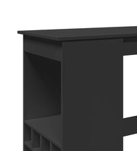 Bartisch mit Regal Schwarz 90x47,5x103,5 cm Holzwerkstoff