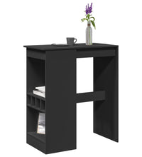 Bartisch mit Regal Schwarz 90x47,5x103,5 cm Holzwerkstoff