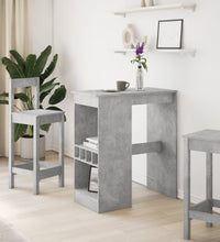 Bartisch mit Regal Betongrau 90x47,5x103,5 cm Holzwerkstoff