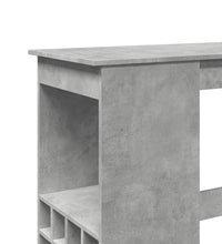 Bartisch mit Regal Betongrau 90x47,5x103,5 cm Holzwerkstoff