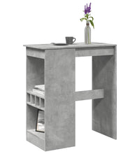 Bartisch mit Regal Betongrau 90x47,5x103,5 cm Holzwerkstoff