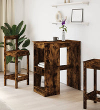 Bartisch mit Regal Räuchereiche 90x47,5x103,5 cm Holzwerkstoff