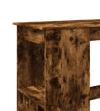 Bartisch mit Regal Räuchereiche 90x47,5x103,5 cm Holzwerkstoff