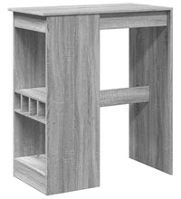 Bartisch mit Regal Grau Sonoma 90x47,5x103,5 cm Holzwerkstoff