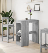 Bartisch mit Regal Grau Sonoma 90x47,5x103,5 cm Holzwerkstoff