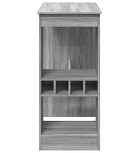 Bartisch mit Regal Grau Sonoma 90x47,5x103,5 cm Holzwerkstoff
