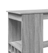 Bartisch mit Regal Grau Sonoma 90x47,5x103,5 cm Holzwerkstoff