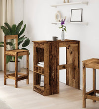 Bartisch mit Regal Altholz-Optik 90x47,5x103,5 cm Holzwerkstoff