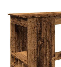Bartisch mit Regal Altholz-Optik 90x47,5x103,5 cm Holzwerkstoff