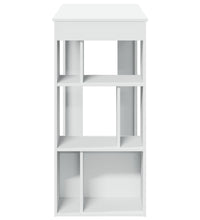 Bartisch mit Regal Weiß 102x50x103,5 cm Holzwerkstoff
