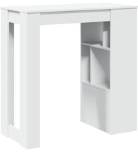 Bartisch mit Regal Weiß 102x50x103,5 cm Holzwerkstoff