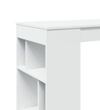Bartisch mit Regal Weiß 102x50x103,5 cm Holzwerkstoff