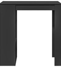 Bartisch mit Regal Schwarz 102x50x103,5 cm Holzwerkstoff