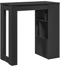 Bartisch mit Regal Schwarz 102x50x103,5 cm Holzwerkstoff