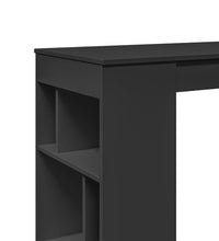 Bartisch mit Regal Schwarz 102x50x103,5 cm Holzwerkstoff