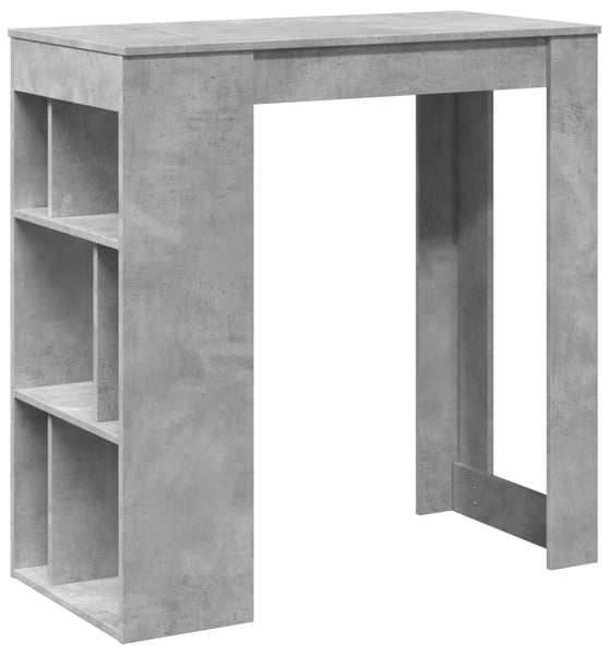 Bartisch mit Regal Betongrau 102x50x103,5 cm Holzwerkstoff