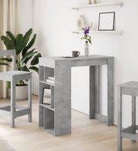 Bartisch mit Regal Betongrau 102x50x103,5 cm Holzwerkstoff
