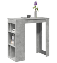 Bartisch mit Regal Betongrau 102x50x103,5 cm Holzwerkstoff