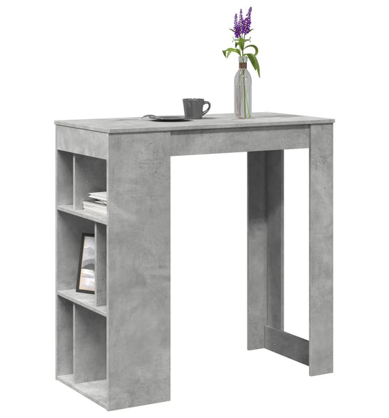 Bartisch mit Regal Betongrau 102x50x103,5 cm Holzwerkstoff