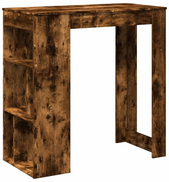Bartisch mit Regal Räuchereiche 102x50x103,5 cm Holzwerkstoff