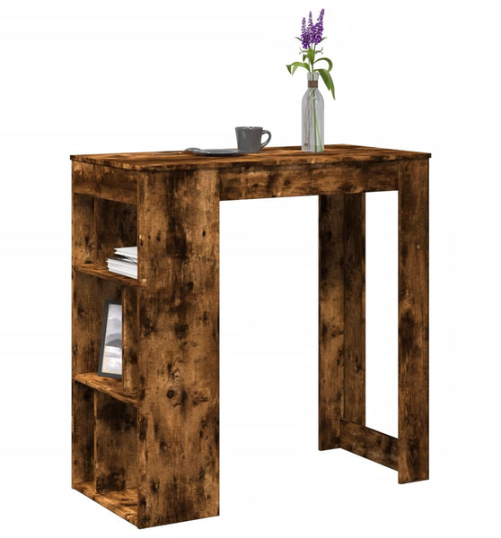 Bartisch mit Regal Räuchereiche 102x50x103,5 cm Holzwerkstoff
