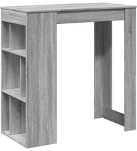 Bartisch mit Regal Grau Sonoma 102x50x103,5 cm Holzwerkstoff