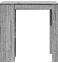 Bartisch mit Regal Grau Sonoma 102x50x103,5 cm Holzwerkstoff