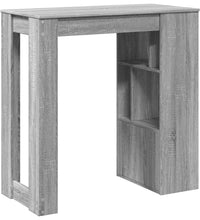 Bartisch mit Regal Grau Sonoma 102x50x103,5 cm Holzwerkstoff