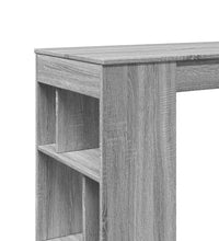 Bartisch mit Regal Grau Sonoma 102x50x103,5 cm Holzwerkstoff
