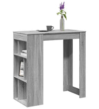 Bartisch mit Regal Grau Sonoma 102x50x103,5 cm Holzwerkstoff