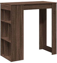 Bartisch mit Regal Braun Eiche 102x50x103,5 cm Holzwerkstoff