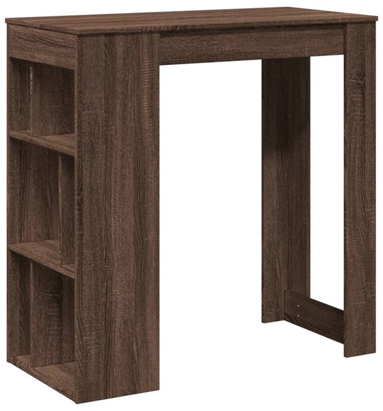 Bartisch mit Regal Braun Eiche 102x50x103,5 cm Holzwerkstoff