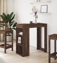 Bartisch mit Regal Braun Eiche 102x50x103,5 cm Holzwerkstoff