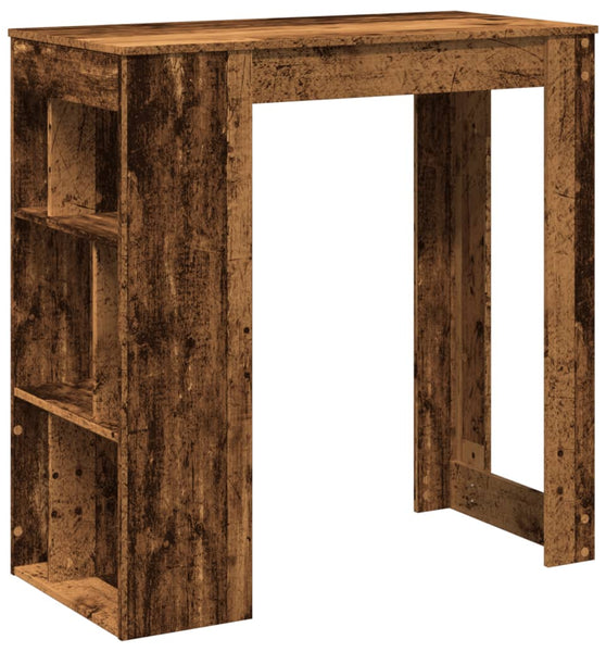 Bartisch mit Regal Altholz-Optik 102x50x103,5 cm Holzwerkstoff