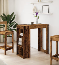 Bartisch mit Regal Altholz-Optik 102x50x103,5 cm Holzwerkstoff