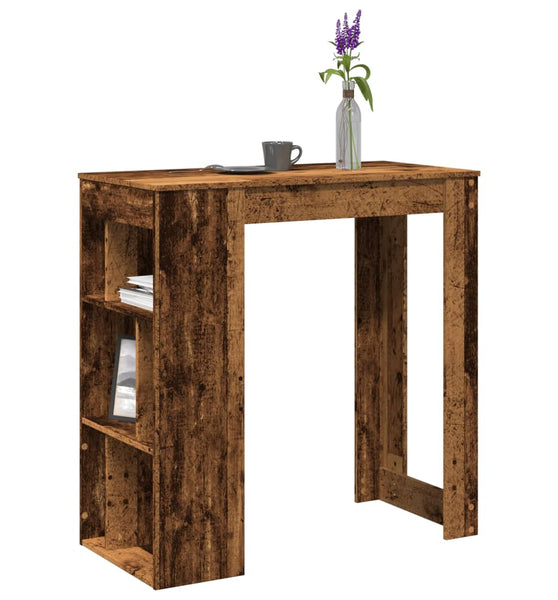 Bartisch mit Regal Altholz-Optik 102x50x103,5 cm Holzwerkstoff