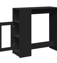 Bartisch mit Regal Schwarz 101x40x103,5 cm Holzwerkstoff
