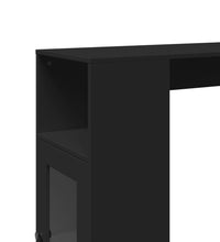 Bartisch mit Regal Schwarz 101x40x103,5 cm Holzwerkstoff