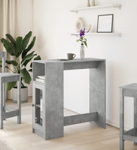 Bartisch mit Regal Betongrau 101x40x103,5 cm Holzwerkstoff