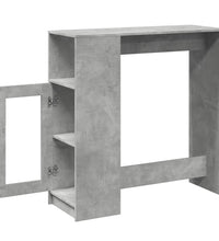 Bartisch mit Regal Betongrau 101x40x103,5 cm Holzwerkstoff